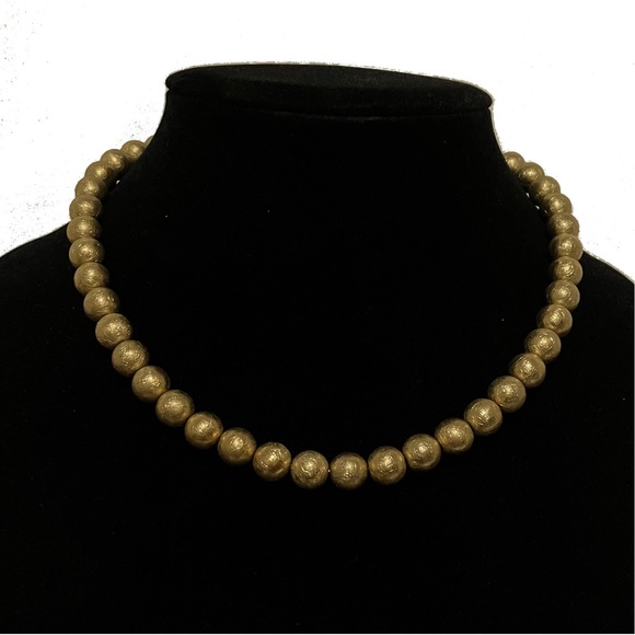 Whiting & Davis Gold Bead Necklace - Vintage - Picture 7 of 7